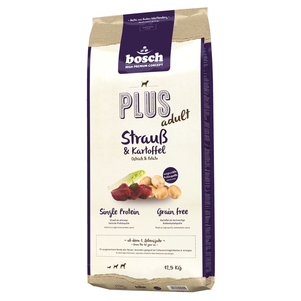 bosch HPC Plus Struzzo & Patate Crocchette per cane - 12,5 kg