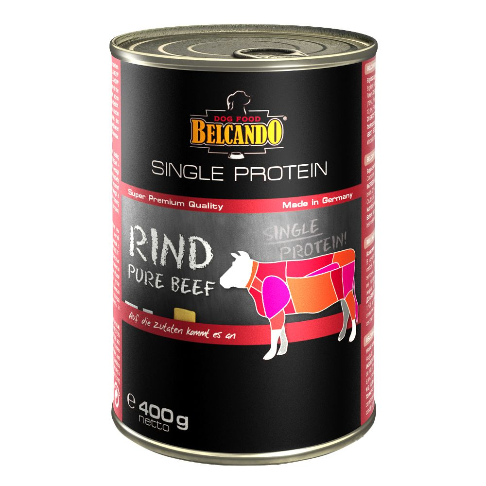 Multipack risparmio! Belcando Single Protein 12 x 400 g Umido per cani - Manzo