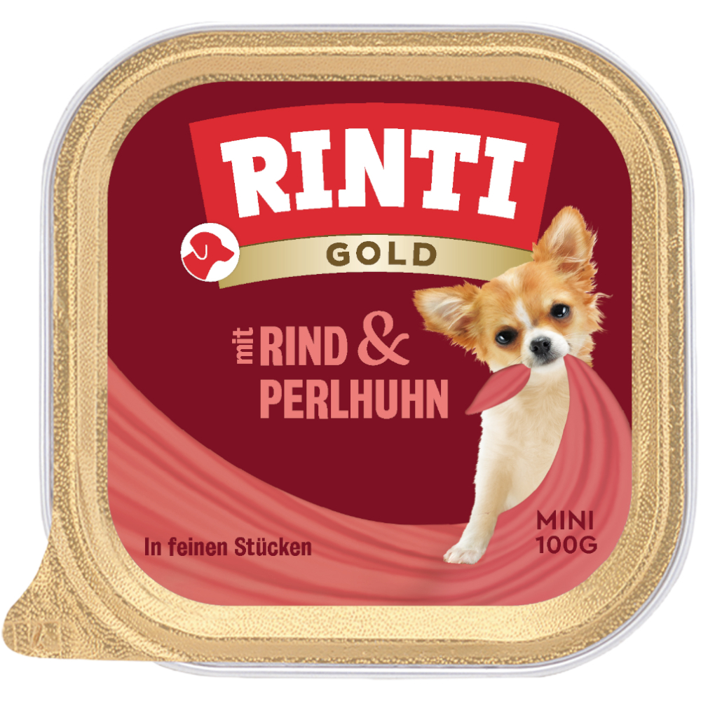 RINTI Gold Mini 24 x 100 g umido cane - Manzo & Faraona