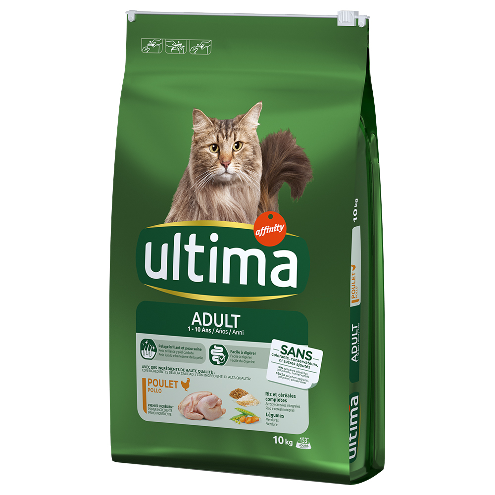 Ultima Cat Adult Pollo Crocchette per gatti - 10 kg