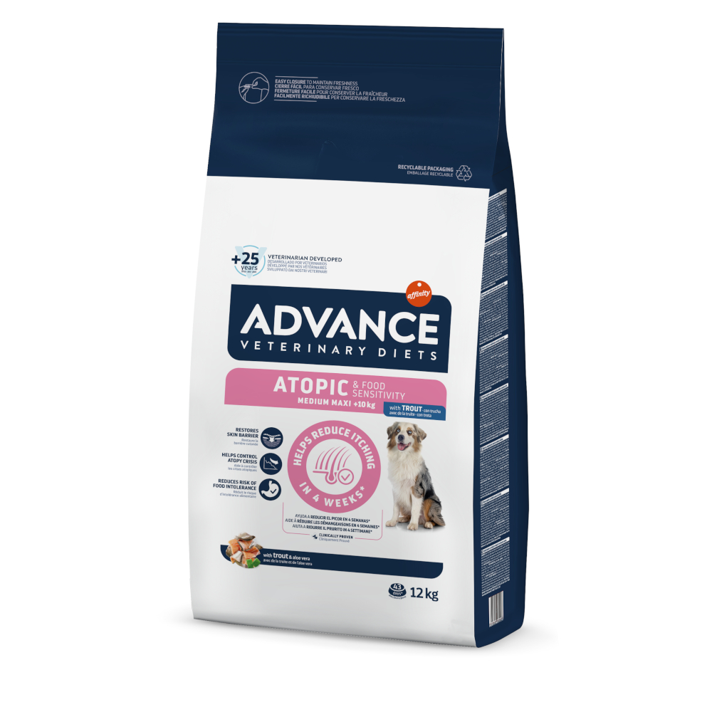 Advance Veterinary Diets Atopic con Trota Crocchette cane - 12 kg