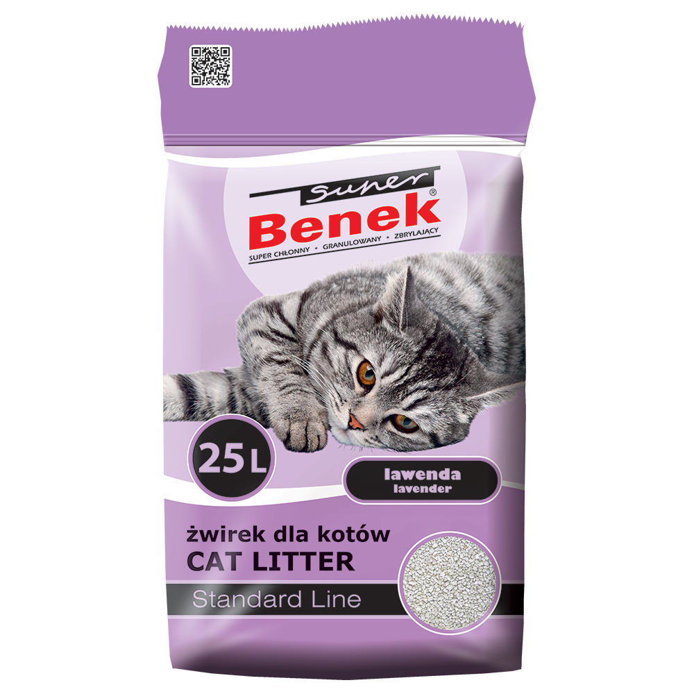 Lettiera Super Benek Lavanda - 25 L (ca. 20 kg)