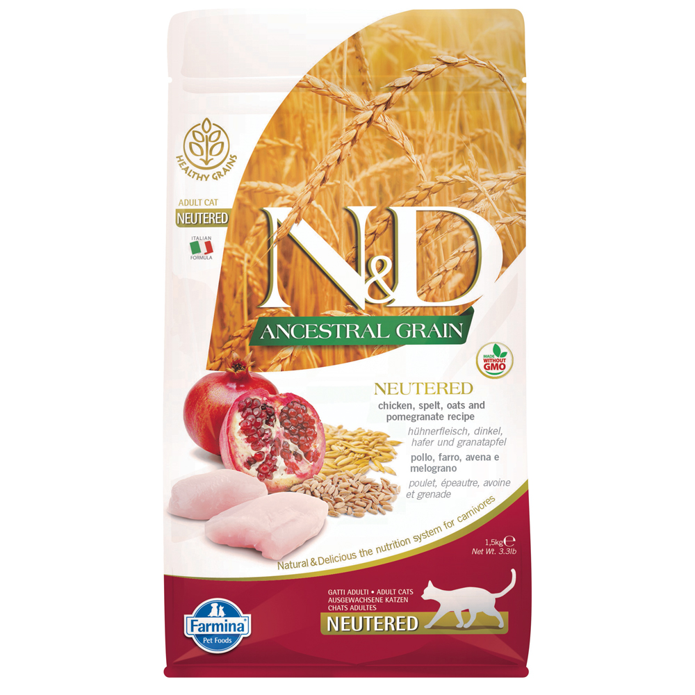 Farmina N&D Ancestral Grain Cat Pollo e Melograno Neutered - 1,5 kg