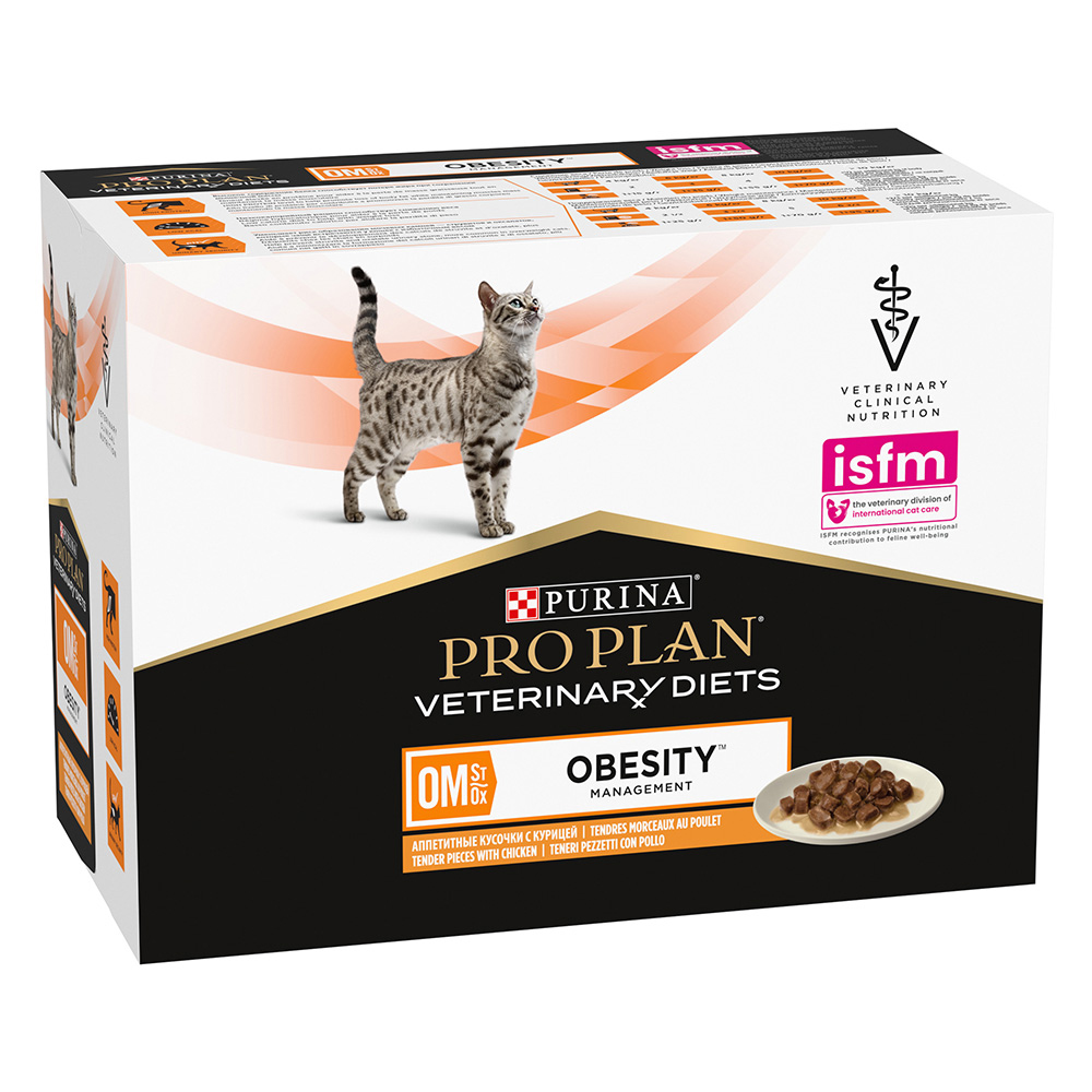 Purina Pro Plan Veterinary Diets Feline OM ST/OX - Obesity Management Pollo - 10 x 85 g