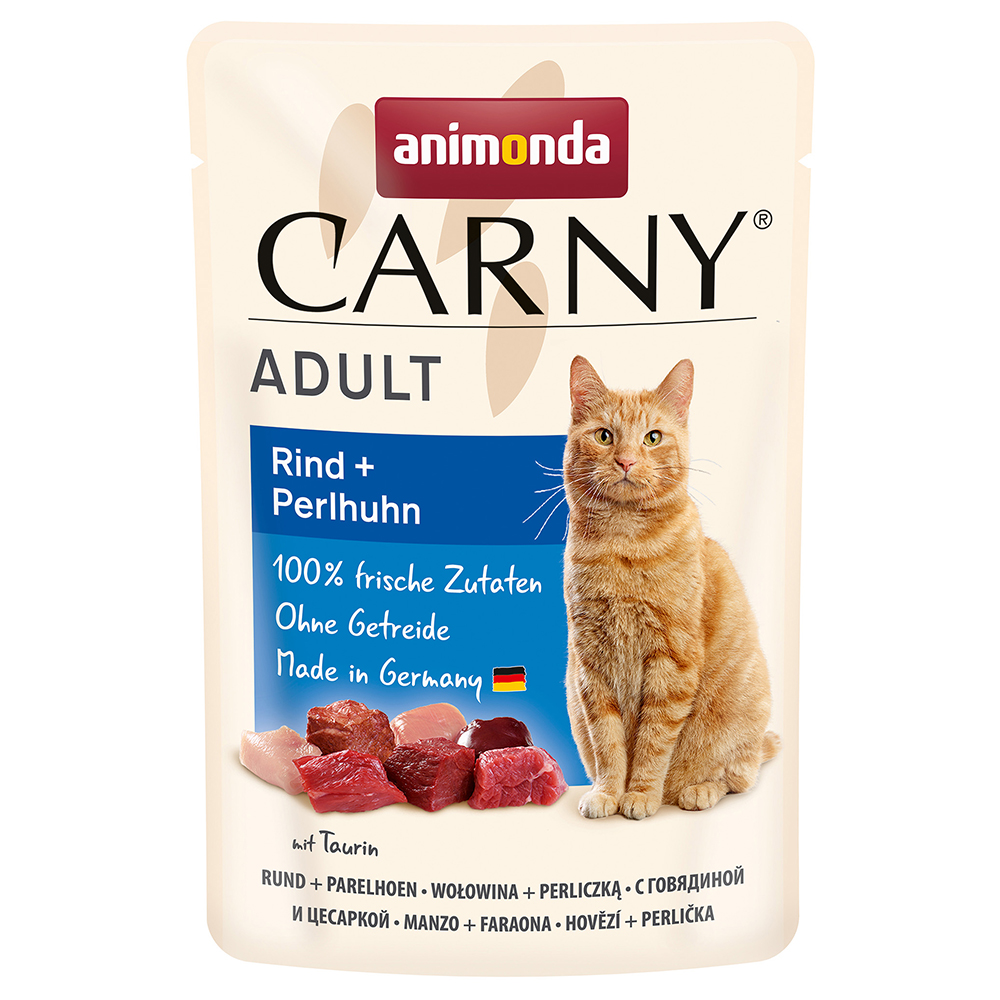 animonda Carny Adult Buste 12 x 85 g Umido per gatto - Manzo & Faraona