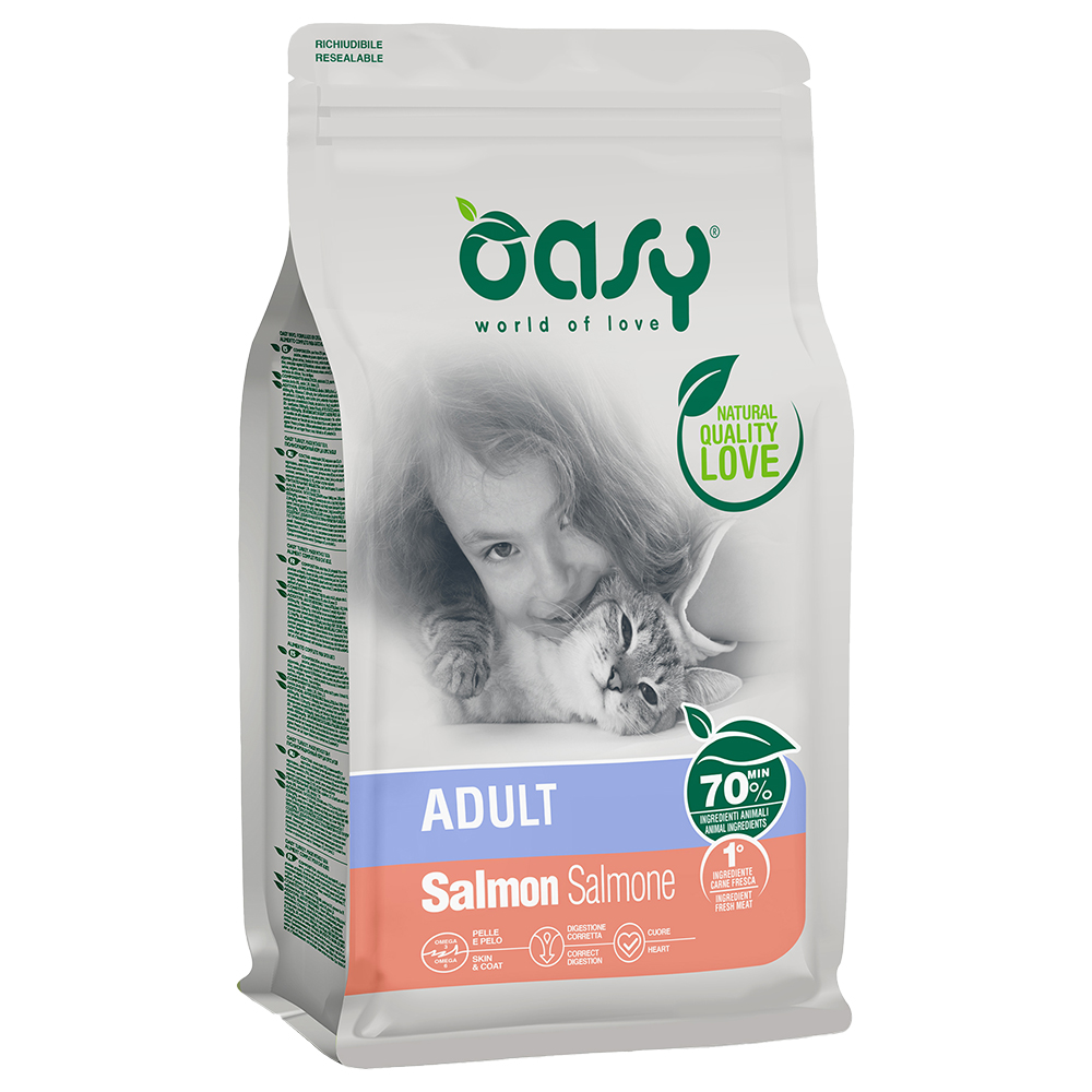 Oasy Adult Salmone Crocchette per gatti - 7,5 kg