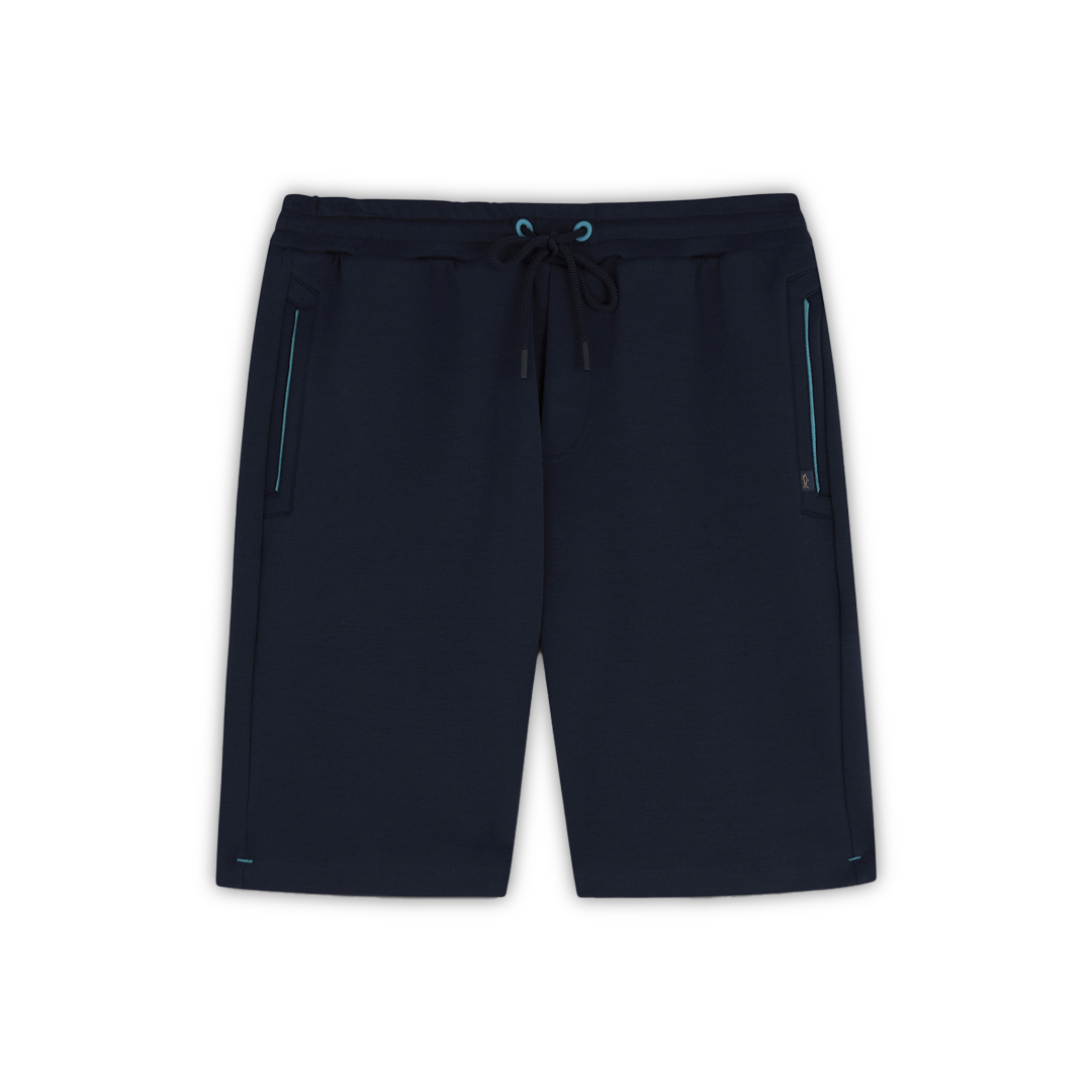 Bermuda sportivo in cotone Active Fleece, Uomo, BLU, Taglia: L
