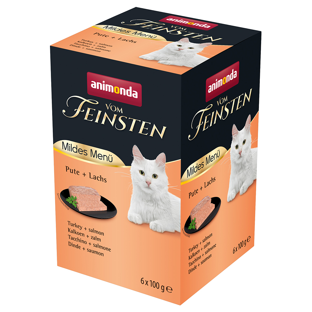 6x100g Adult kalkkuna + lohi Animonda Vom Feinsten -kissanruoka