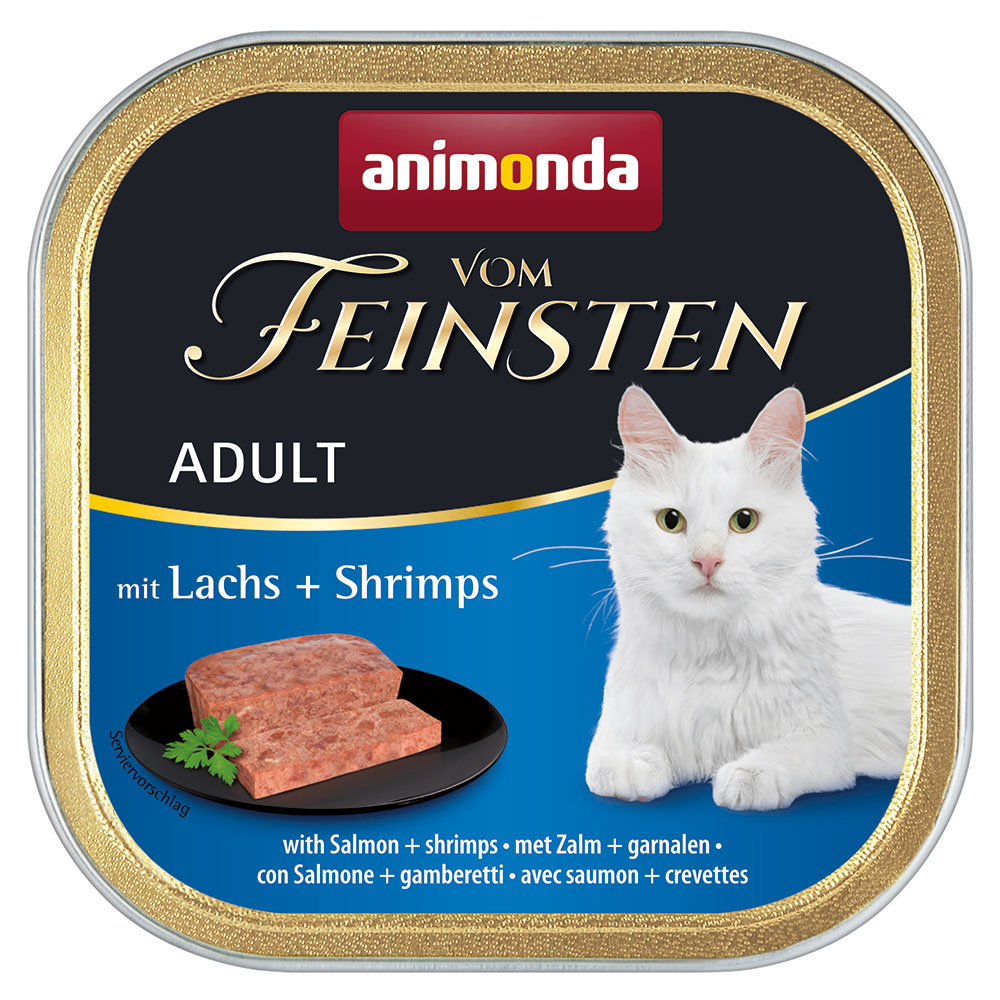 64x100g Mare lohi & katkarapu Animonda Vom Feinsten Kissanruoka