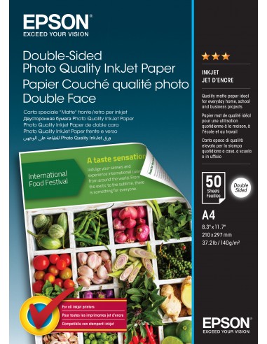 Epson Carta Double-Sided Photo Quality Inkjet A4 50fg - C13S0400059