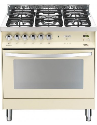 Lofra PBIG86GVT/C Cucina Gas 5 Fornelli con Forno Electrico, Natural gas da 80 cm Beige