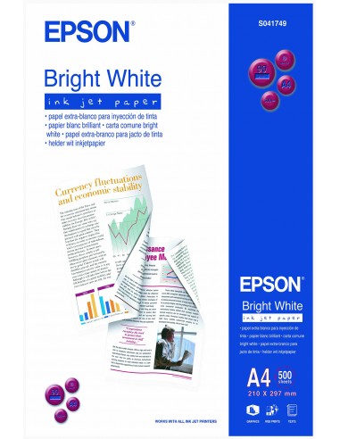 Epson Carta BRIGHT WHITE A4 STAMPE F/RETR - C13S041749