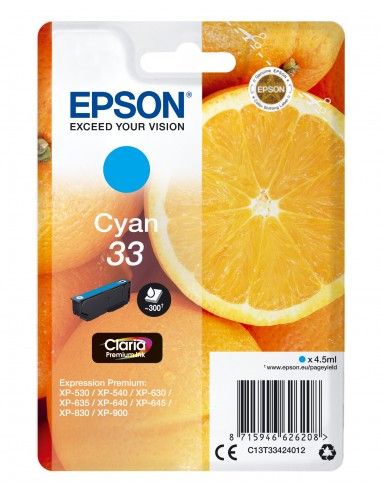 Epson 33 Cartuccia Ciano - C13T33424012