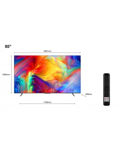 TCL SMART TV 85 ULTRA HD 4K CON HDR E ANDROID TV NERO