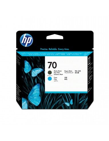 Hp Testina 70 NERO OPACO CIANO - C9404A
