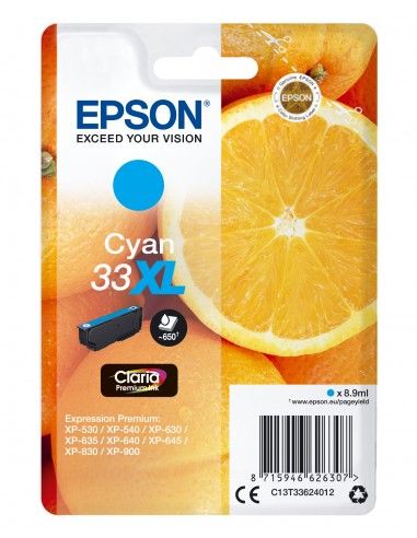 Epson 33XL Cartuccia Ciano PREMInk - C13T33624022
