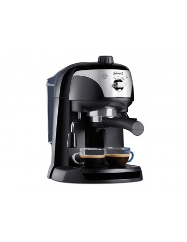Delonghi EC221CD Macchina per espresso Cialde, Caffè macinato 1 L 1050 W Nero, Argento, Trasparente