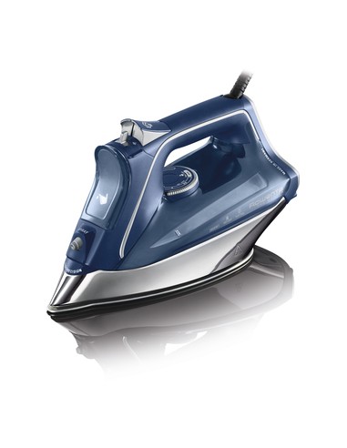 Rowenta DW8215 Ferro da Stiro 2800 W Piastra in Microsteam 400 Blu, Acciaio inox
