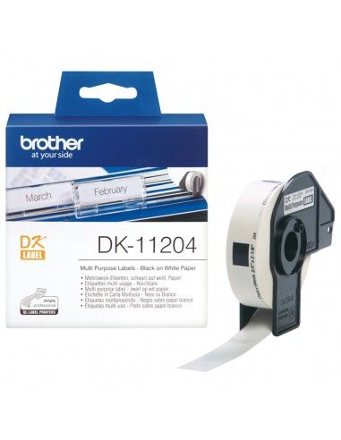 Brother 400 Nastro NER0/BIANC 17X54 - DK11204