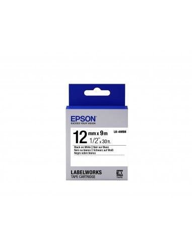 Epson Nastro LK4WBN STD NERO/BIANCO12X9 - C53S654021