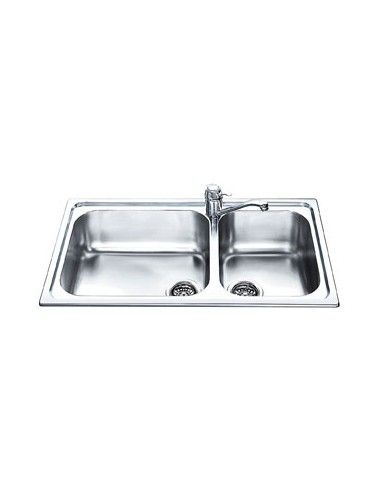 Smeg SG862 Lavello 86X50 cm 2 Vasche Acciaio inossidabile
