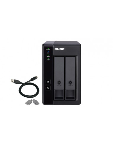 Qnap Box Hard Disk HDD/SSD 2.5/3.5" Seriale ATA II, Serial ATA III Nero - TR-002