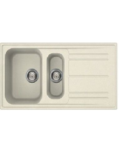 Smeg LZ102P Lavello 98X48 cm 2 Vasche Beige