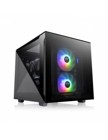 Thermaltake 200 TG Case Micro Tower PC SPCC Nero - CA-1V1-00S1WN-00