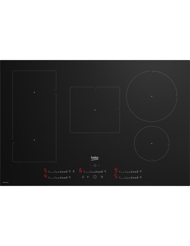 Beko HII85720UFT Piano Cottura a induzione 5 Fornelli 80 cm Nero