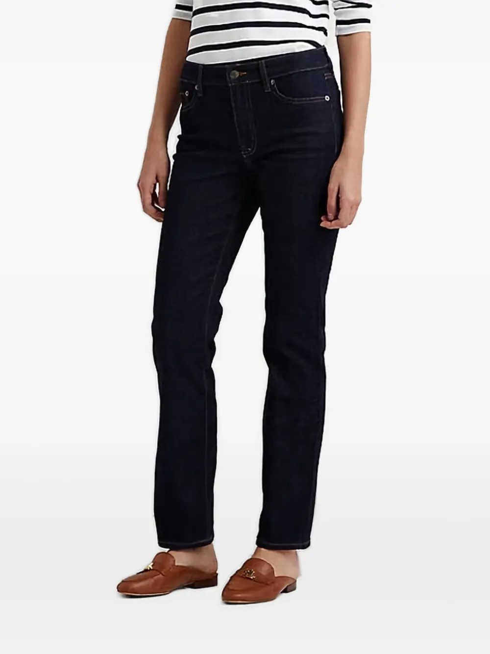 Lauren Ralph Lauren button-fastening jeans - Blu