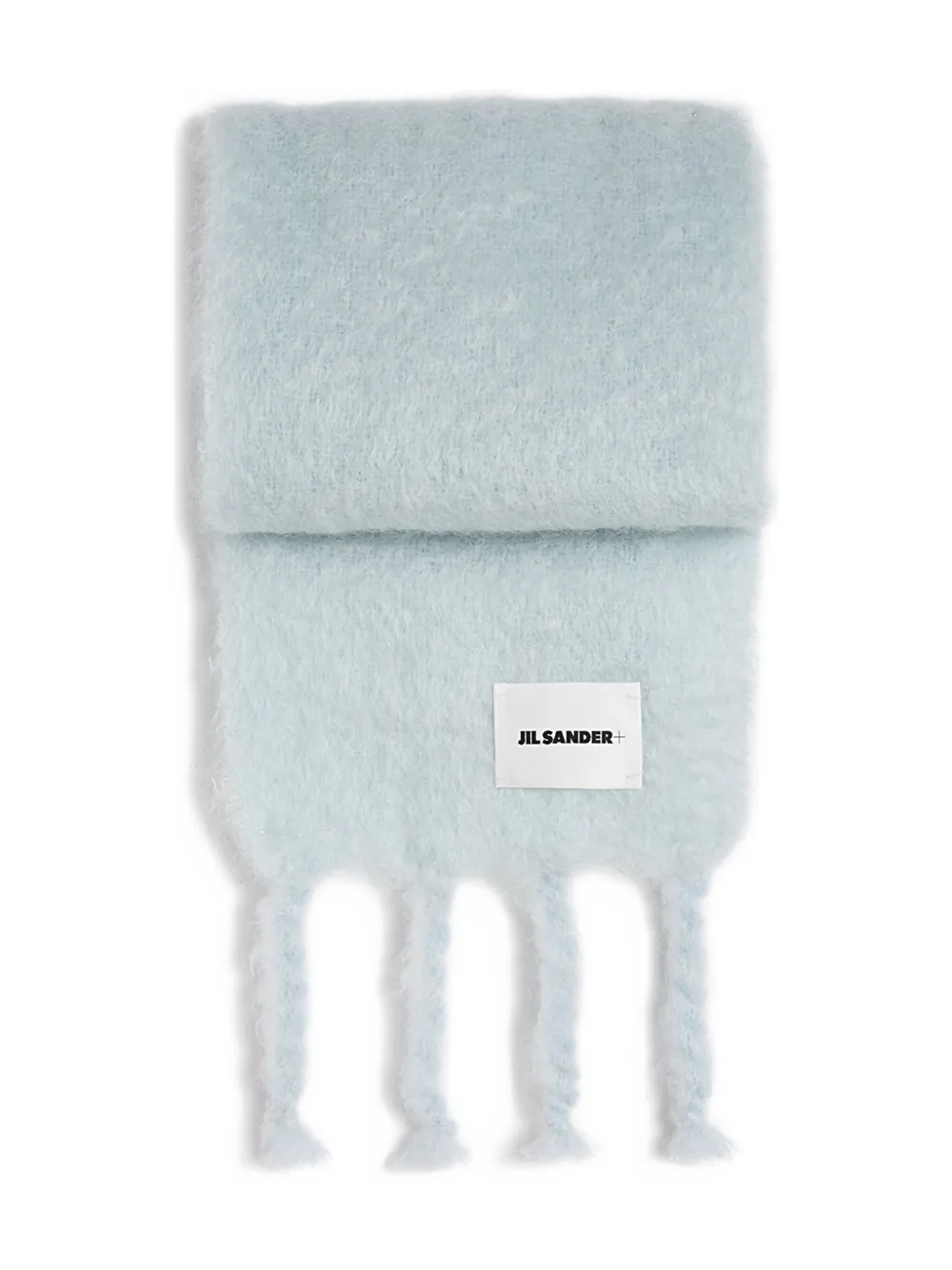 JIL SANDER+ logo-patch scarf - Blu