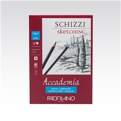 Blocco collato Fabriano Accademia grana naturale 120 g A5