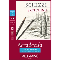 Blocco collato Fabriano Accademia grana naturale 120 g A4
