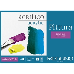 Blocco collato Fabriano Pittura grana fine 400 g 25x35 cm