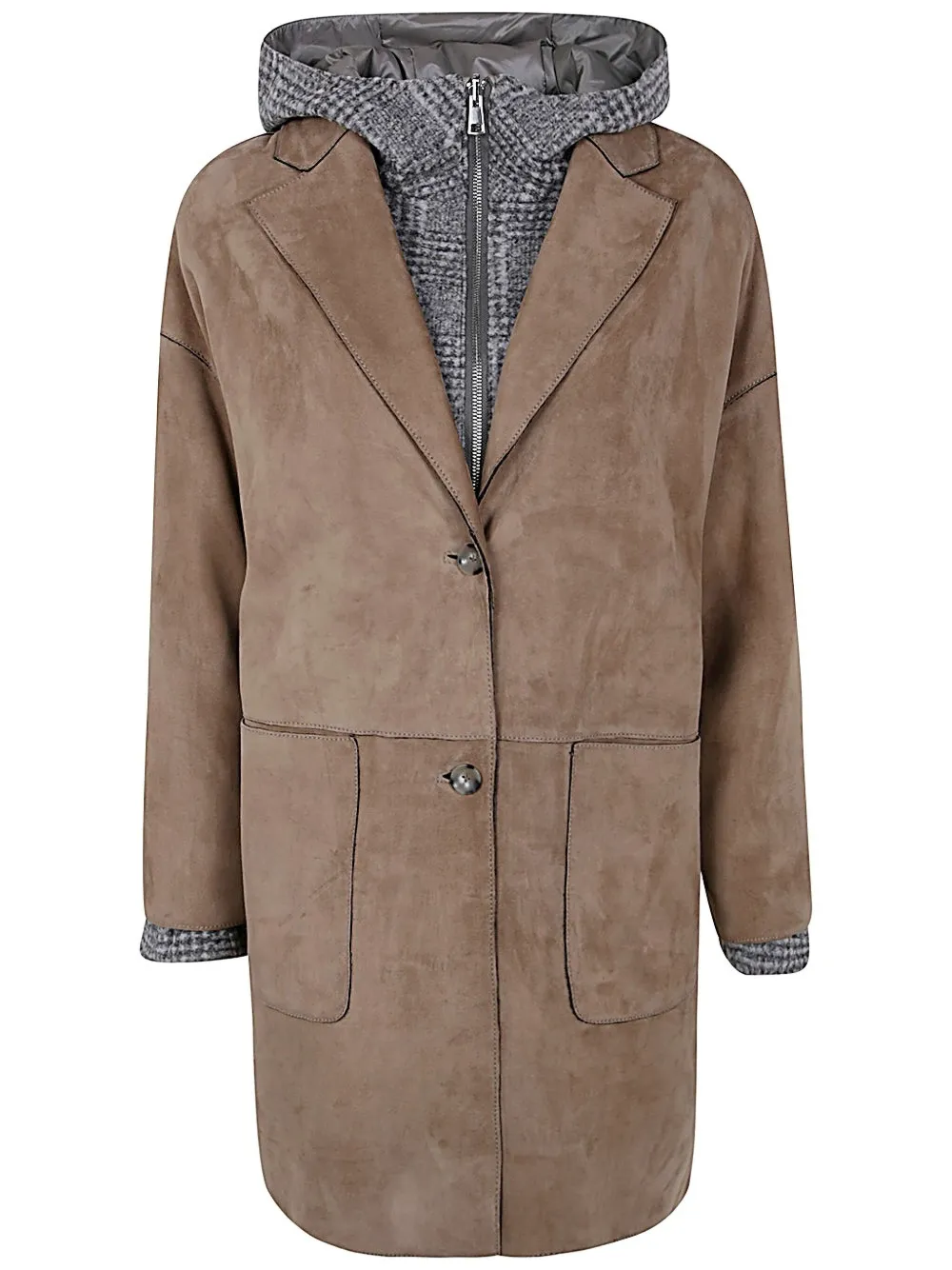 The Jackie Leathers suede trench coat - Marrone
