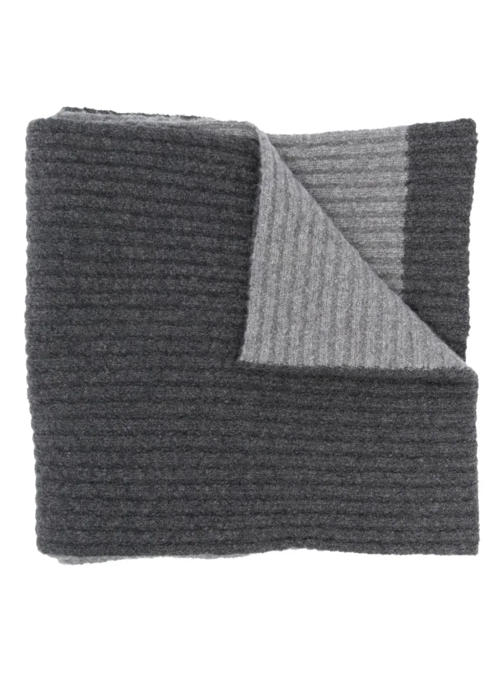 Balmain ribbed reversible scarf - Grigio