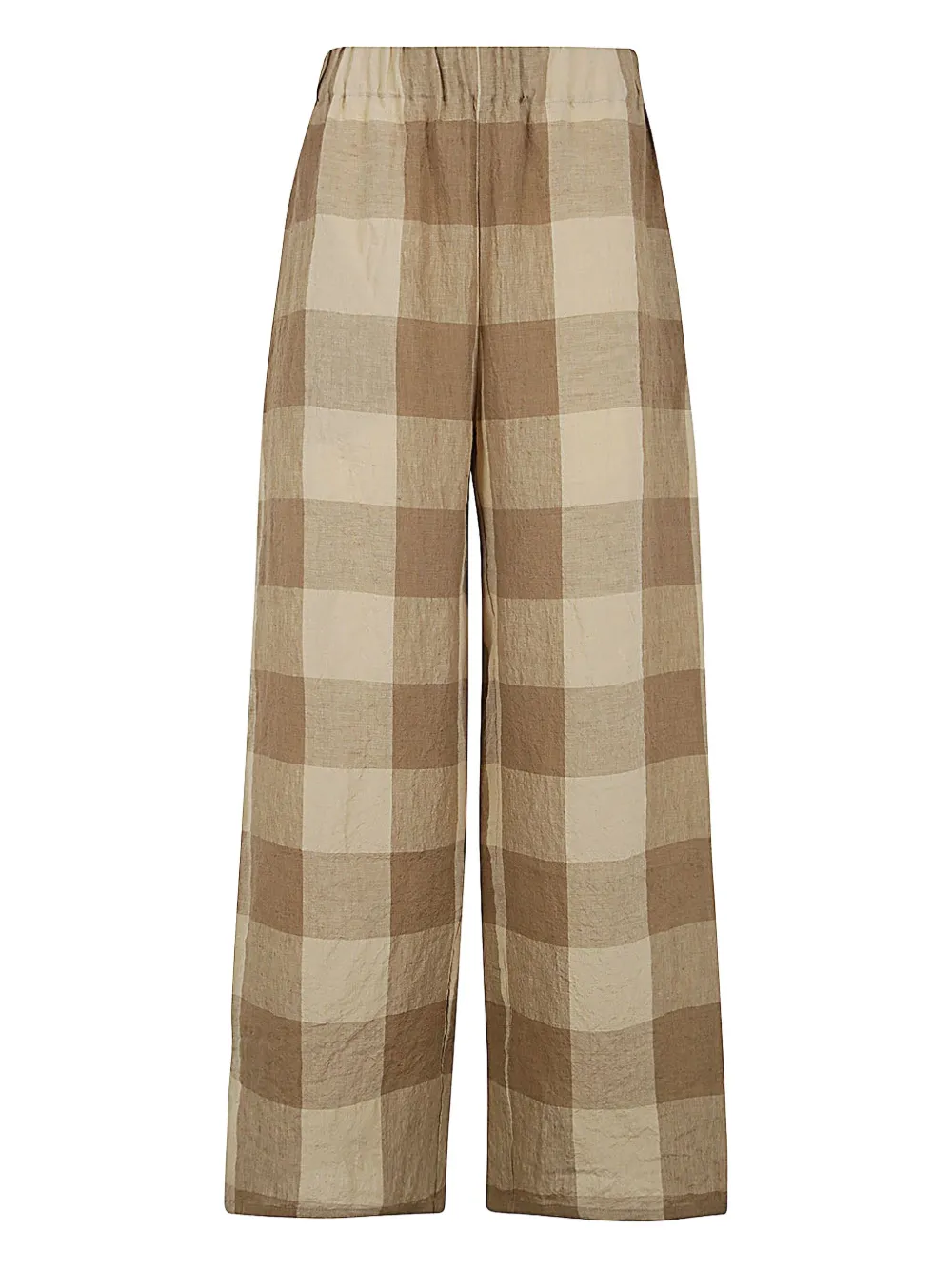 Apuntob checked trousers - Marrone
