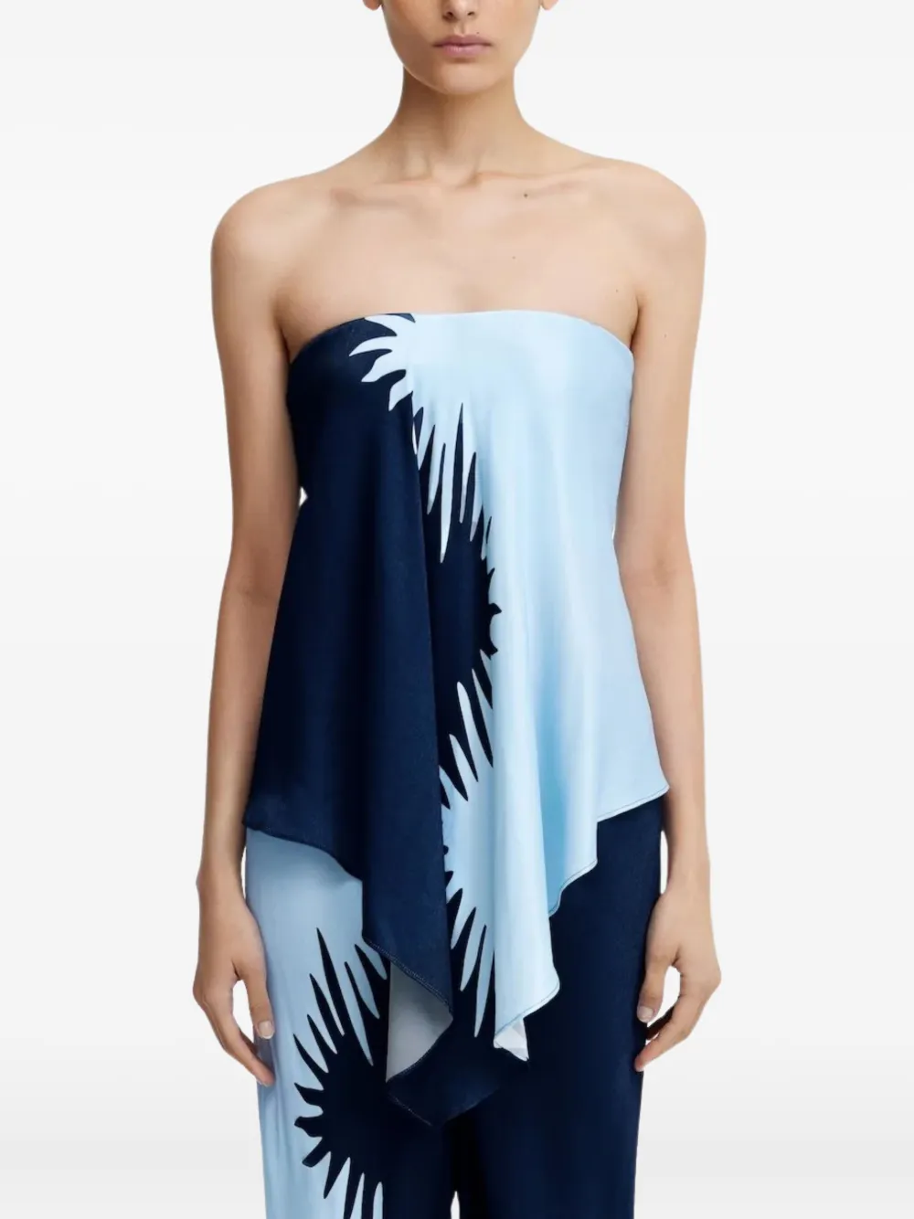 SIGNIFICANT OTHER Flossie draped asymmetrical top - Blu