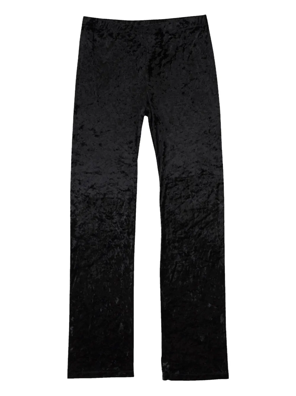 Callipygian crushed velvet trousers - Nero