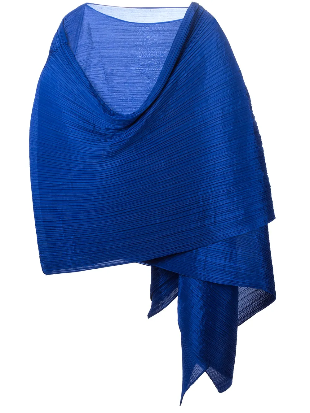 Pleats Please Issey Miyake fold over stole scarf - Blu