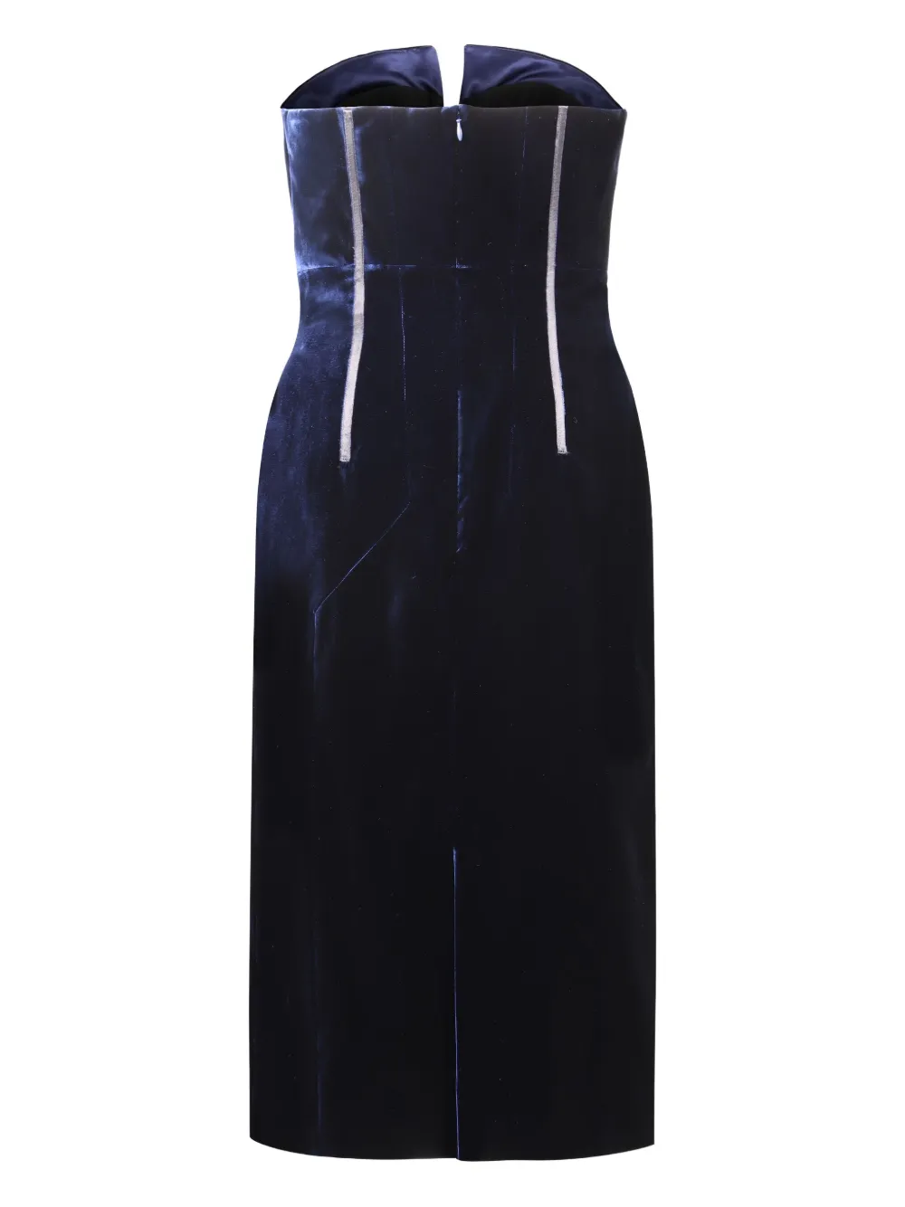 TOM FORD strapless velvet midi dress - Blu