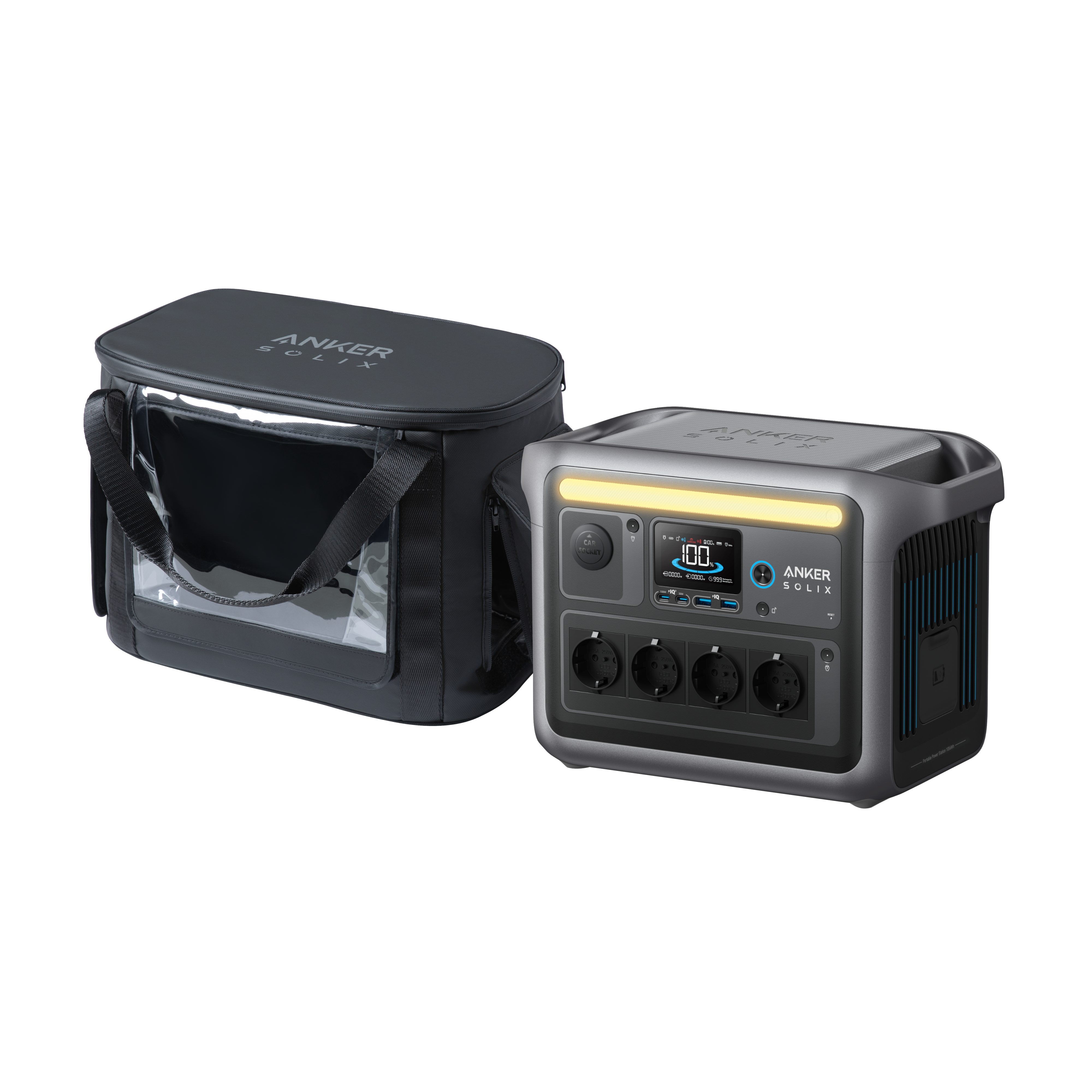 Anker SOLIX C1000 + borsa da trasporto resistente all'acqua