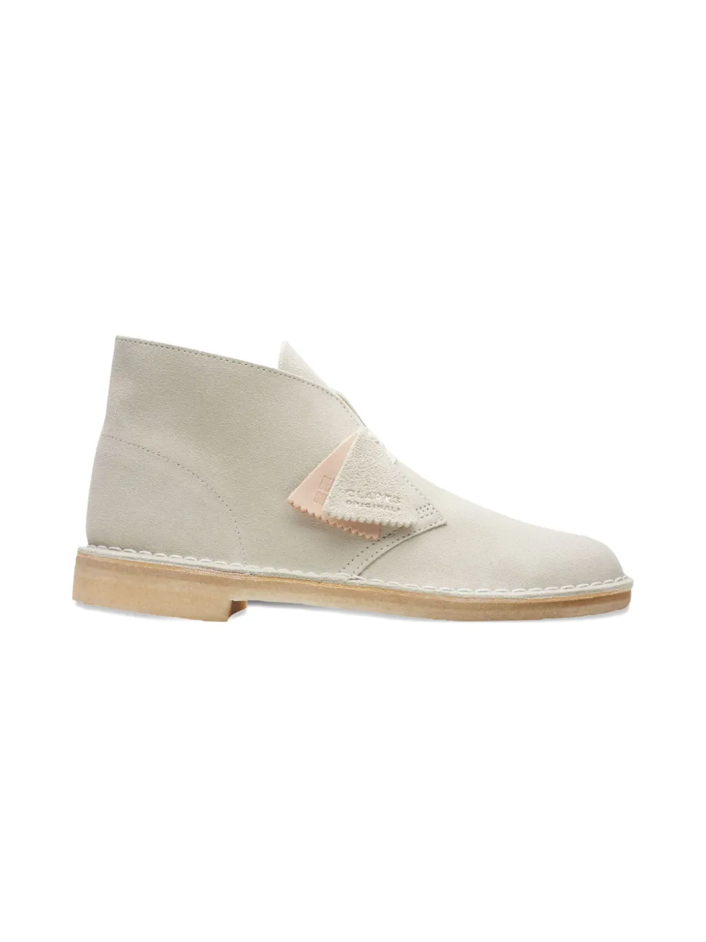 Clarks ankle-length "Off White Suede" desert boots - Bianco