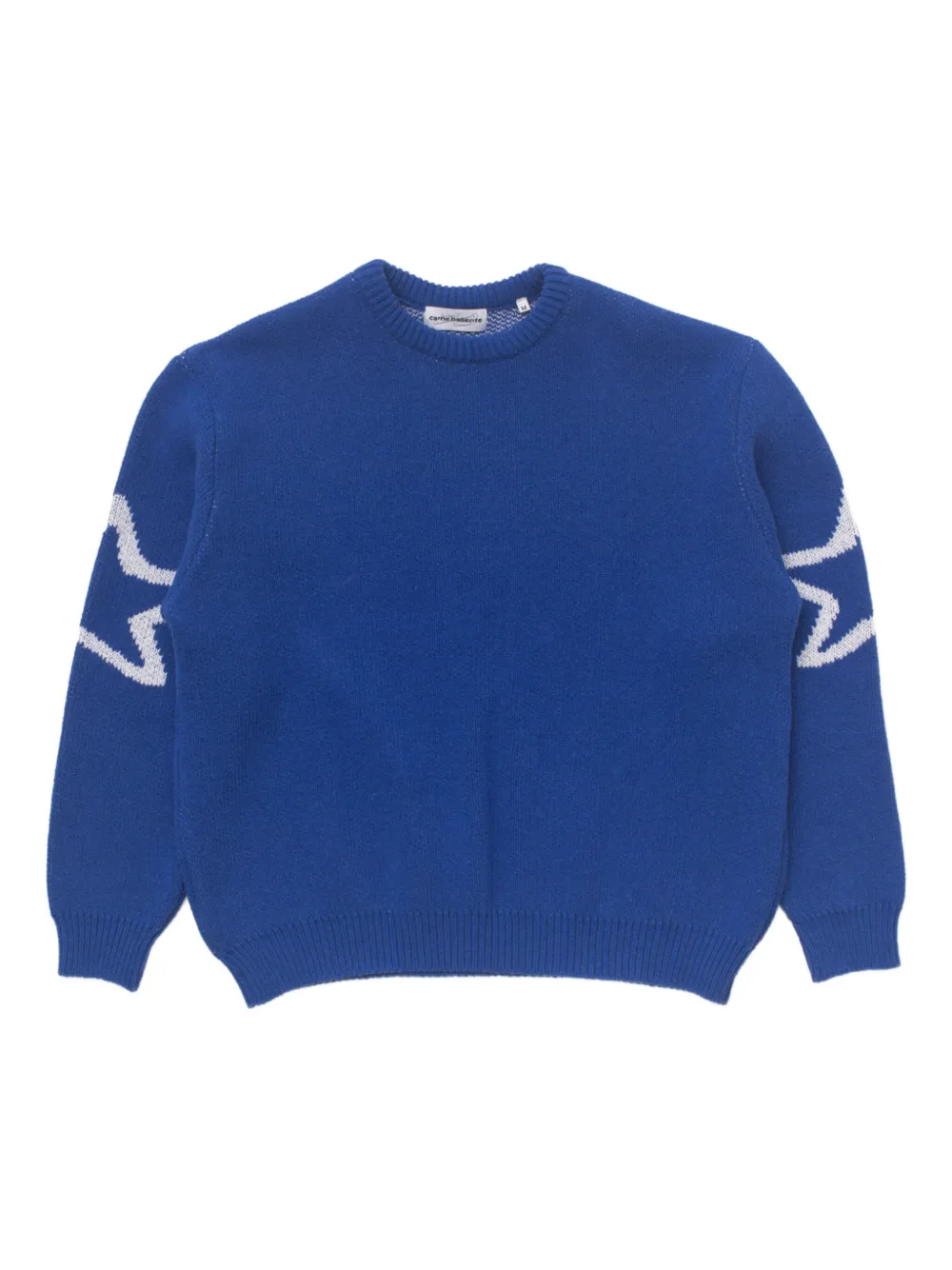 CARNE BOLLENTE star-embroidered crew-neck sweater - Blu
