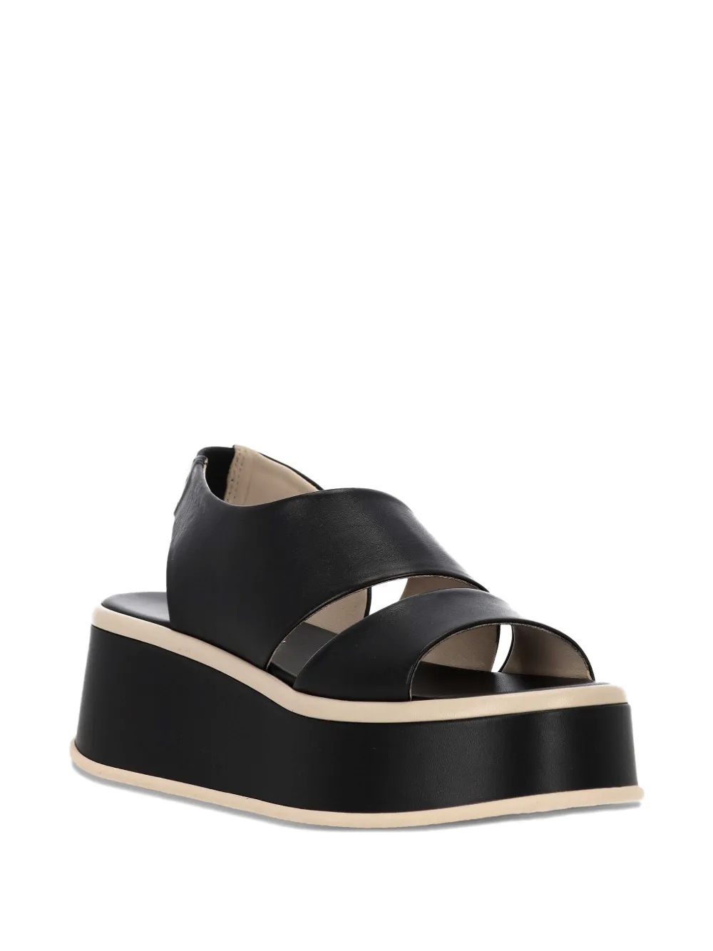PATRIZIA BONFANTI platform wedge sandals - Nero