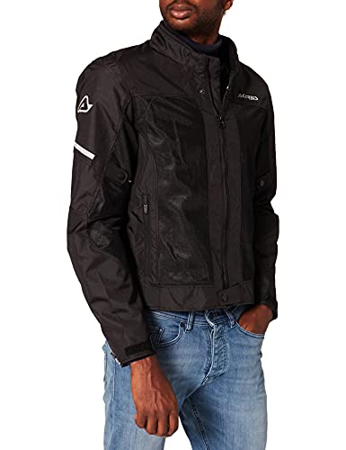 Acerbis Ramsey Vented Motorcycle Textile Jacket Giacca Tessile Moto Schwarz