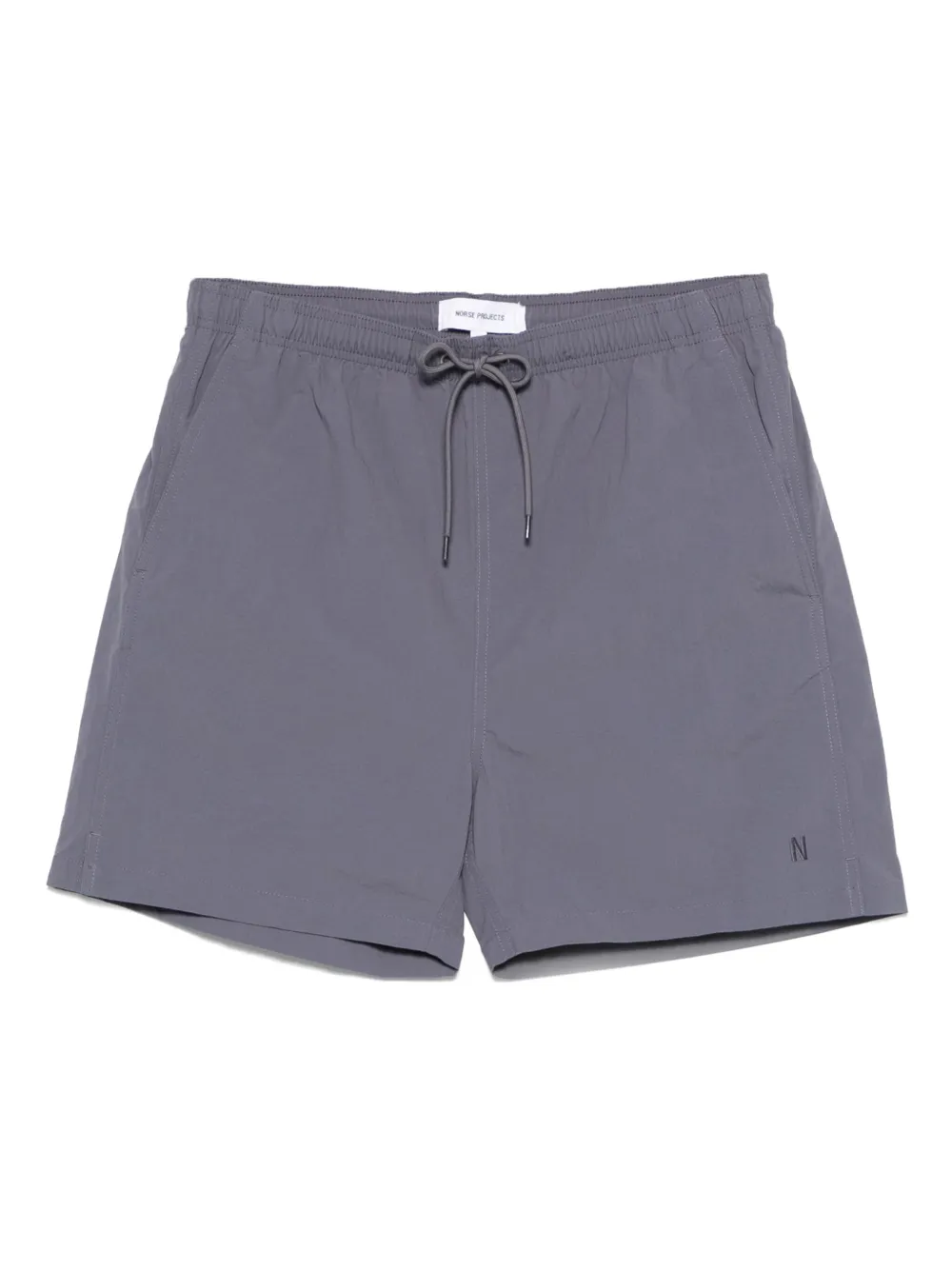 Norse Projects logo-embroidered swim shorts - Blu