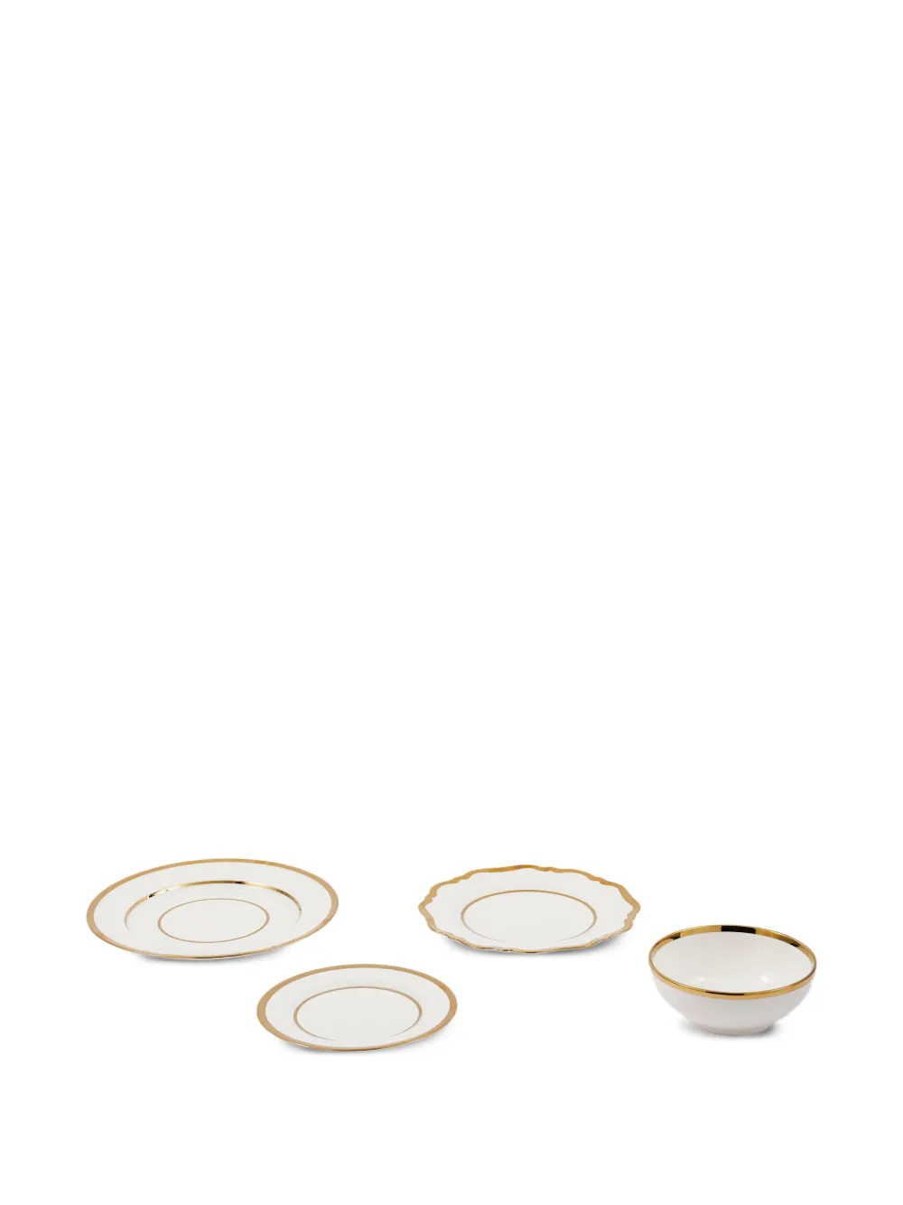POLSPOTTEN Golden Finds dinnerware set (four-piece-set) - Bianco