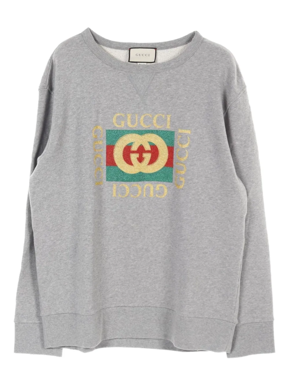 Gucci Pre-Owned 2010s tiger-embroidered sweatshirt - Grigio