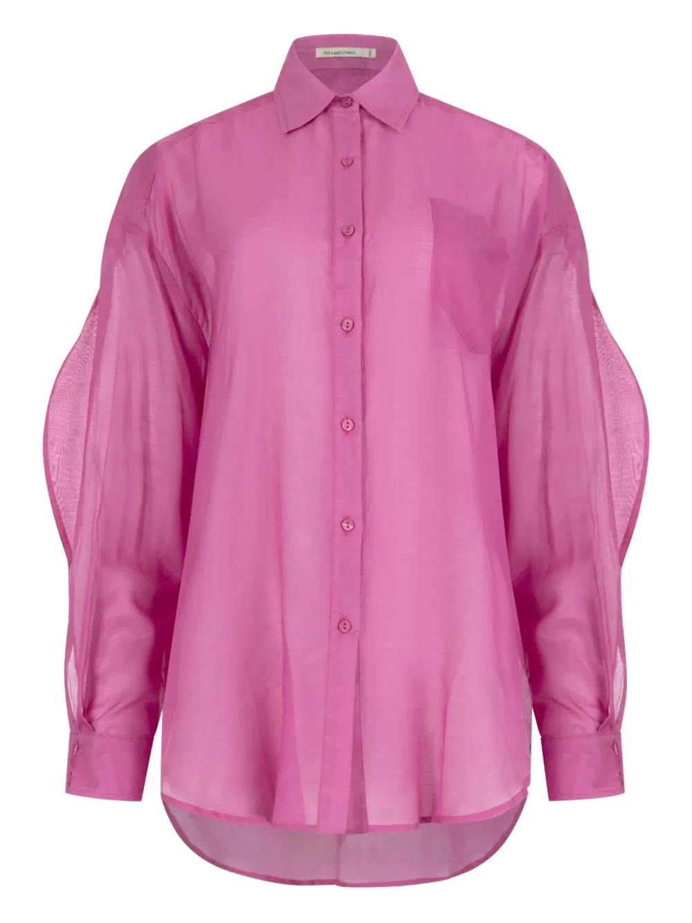 PARAMIDONNA Jade puffed-sleeve button-up shirt - Rosa